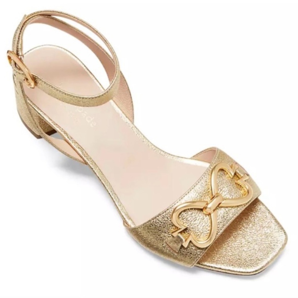 KATE SPADE Lagoon Heart Chain Gold Sandals